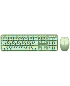 Купить Клавиатура+мышь беспроводная DEXP Green Candy зеленый в E-mobi