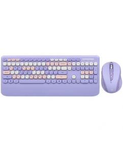 Клавиатура+мышь беспроводная DEXP SMK-679612AG фиолетовый | emobi
