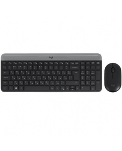 Клавиатура+мышь беспроводная Logitech Slim Wireless Desktop MK470 черный | emobi