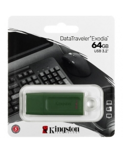 Память USB Flash 64 ГБ Kingston DataTraveler Exodia [KC-U2G64-7GG] | emobi
