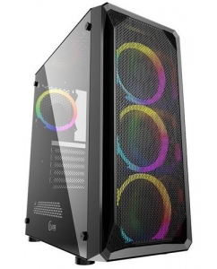 Корпус PowerCase Mistral Z4 Mesh RGB [CMIZB-R4] черный | emobi