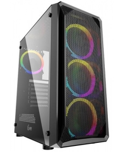 Купить Корпус PowerCase Mistral Z4 Mesh RGB [CMIZB-R4] черный в E-mobi