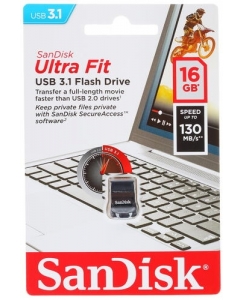 Память USB Flash 16 ГБ SanDisk Ultra Fit [SDCZ430-016G-G46] | emobi