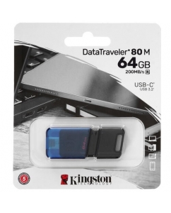 Память OTG USB Flash 64 ГБ Kingston DataTraveler 80M [DT80M/64GB] | emobi