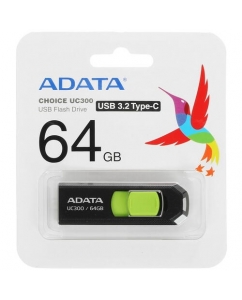 Память OTG USB Flash 64 ГБ ADATA UC300 [ACHO-UC300-64G-RBK/GN] | emobi