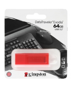 Память USB Flash 64 ГБ Kingston DataTraveler Exodia [KC-U2G64-7GR] | emobi