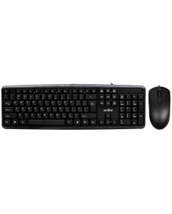 Купить Клавиатура+мышь проводная Aceline KM-1208U черный в E-mobi