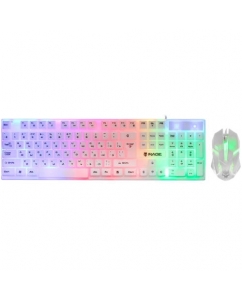 Купить Клавиатура+мышь проводная DEXP Rage 100 белый в E-mobi