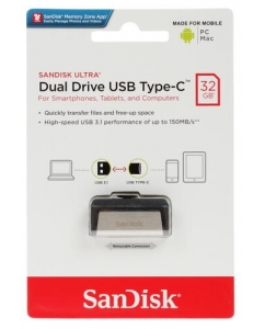 Память OTG USB Flash 32 ГБ SanDisk Ultra Dual [SDDDC2-032G-G46] | emobi