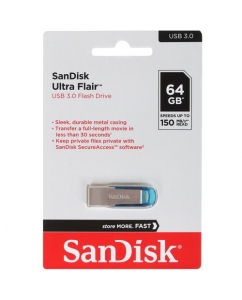 Купить Память USB Flash 64 ГБ SanDisk Ultra Flair [SDCZ73-064G-G46B] в E-mobi