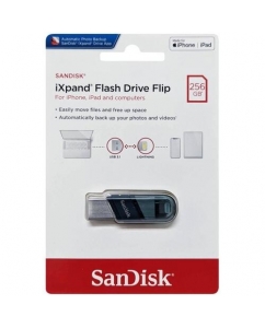 Память OTG USB Flash 256 ГБ SanDisk iXpand Flip [SDIX90N-256G-GN6NE] | emobi