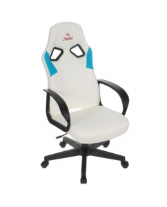 Кресло игровое Zombie RUNNER белый, голубой | emobi