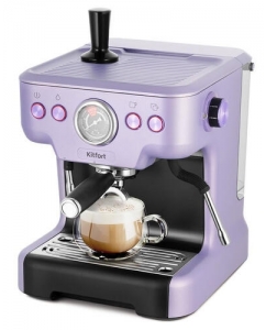 Кофеварка рожковая Kitfort КТ-7171 фиолетовый | emobi