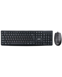 Купить Клавиатура+мышь проводная Acer OMW141 черный в E-mobi