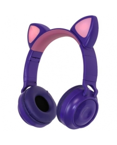 Беспроводные/проводные наушники Qumo Party Cat фиолетовый | emobi