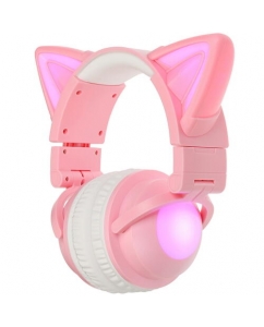 Беспроводные/проводные наушники Qumo Party Cat Mini розовый | emobi