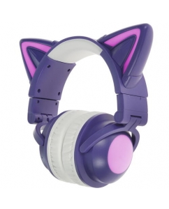 Беспроводные/проводные наушники Qumo Party Cat Mini фиолетовый | emobi