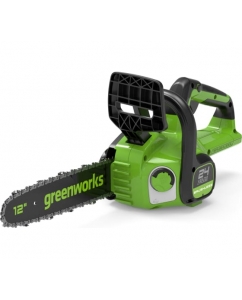 Цепная пила аккумуляторная GreenWorks 24V, 30см, бесщеточная, c 1хАКБ 4 Ач c USB и ЗУ 2007007USB4 | emobi