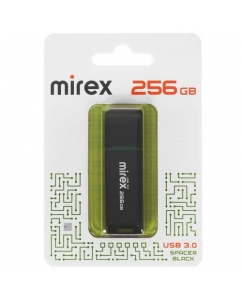 Память USB Flash Mirex SPACER Type-A, USB 3.0, 256 Gb, пластик, черный | emobi