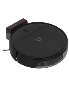 Robot vacuum IRBIS Bean 0121, 2600 mAh, 28W, black. Included:charging station, power adapter, remote, AAA batteries - 2, nozzle and cloth for wet, wa | emobi
