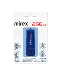 Память USB Flash Mirex SWIVEL Type-A, USB 2.0, 256 Gb, пластик+сталь, синий | emobi