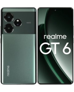 Смартфон realme GT6 12/256Gb 6.8"/LTE/5G/NFC/Cam 50+50+8 Mpx/5500mAhЗеленый | emobi