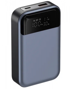 Портативный аккумулятор 10000 mAh PROJECT 0 (33W,USB-C+USB-A,QC/PD,Li-pol,пластик,синий) PZ-EXB-1-33W-BL | emobi