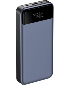 Портативный аккумулятор 30000 mAh PROJECT 0 (130W,2USB-C+USB-A,QC/PD,Li-pol,пластик,синий) PZ-EXB-3-130W-BL | emobi