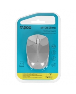Мышь беспроводная RAPOO M100 Silent [M100-LGRY] светло-серый | emobi