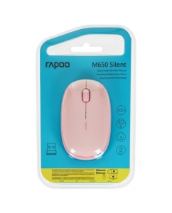 Мышь беспроводная RAPOO M650 [M650-PINK] розовый | emobi