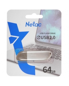 Память USB Flash Netac U352 [2.0, 64 Gb, металл, серебро/бронза] | emobi