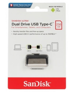 Купить Память OTG USB Flash 256 ГБ SanDisk Ultra Dual [SDDDC2-256G-G46] в E-mobi