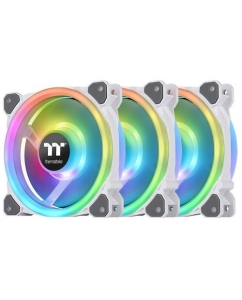 Купить Комплект вентиляторов Thermaltake Riing Trio 12 RGB Radiator Fan White TT Premium Edition (3-Fan Pack) [CL-F126-PL12SW-A] в E-mobi