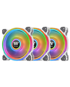 Купить Комплект вентиляторов Thermaltake Riing Quad 12 RGB Radiator Fan White TT Premium Edition [CL-F100-PL12SW-A] в E-mobi