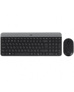 Купить Клавиатура+мышь беспроводная   Logitech Slim Wireless Desktop MK470 черный в E-mobi