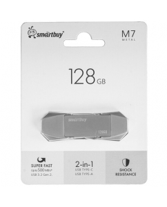 Купить Память OTG USB Flash 128 ГБ Smartbuy M7 [SB128GBM7] в E-mobi