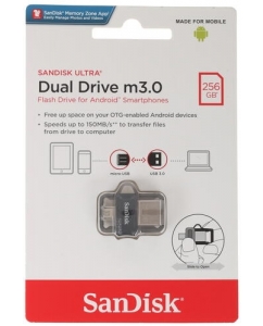 Купить Память OTG USB Flash 256 ГБ SanDisk Ultra Dual [SDDD3-256G-G46] в E-mobi