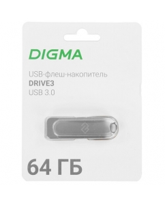 Купить Память USB Flash 64 ГБ Digma DRIVE3 [DGFUM064A30SR] в E-mobi