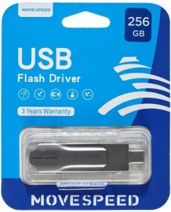 Купить Память OTG USB Flash 256 ГБ Movespeed YSULDP [YSULDP-256G3S] в E-mobi