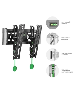Купить Кронштейн для телевизора 17&quot;-43&quot; ONKRON TM4 наклонный, чёрный  в E-mobi