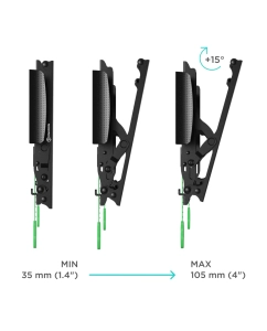 Купить Кронштейн для телевизора 17&quot;-43&quot; ONKRON TM4 наклонный, чёрный  в E-mobi