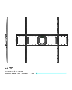 Купить Кронштейн для телевизора 55&quot;-100&quot; ONKRON UF4 фиксированный, чёрный  в E-mobi