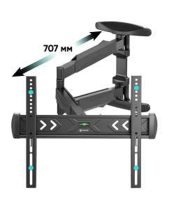 Купить Кронштейн для телевизора 40&quot;-75&quot; ONKRON NP47 наклонно-поворотный, чёрный  в E-mobi