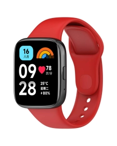 Купить Силиконовый ремешок для Redmi Watch 3 Lite, Redmi Watch 3 Active, красный  в E-mobi