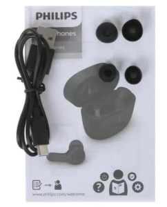 Купить Гарнитура PHILIPS TAT2206BK/00, Bluetooth, вкладыши, черный  в E-mobi