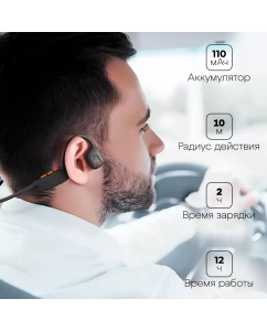 Купить Наушники беспроводные HAVIT Freego1 Air с воздушной проводимостью, спортивные, черные  в E-mobi