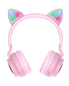 Купить Беспроводные наушники Hoco W27 Cat Ear - Розовые  в E-mobi