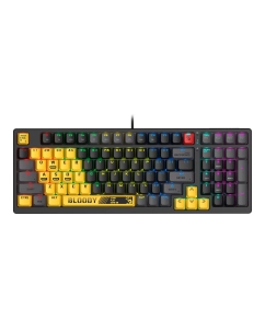 Купить Проводная игровая клавиатура A4Tech Bloody S98 Yellow/Gray (SPORTS LIME)  в E-mobi