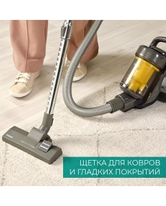 Купить Пылесос Timberk T-VCC-121 желтый, серый  в E-mobi