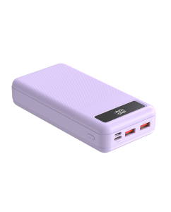 Купить Внешний аккумулятор с быстрой зарядкой 20000mAh TFN Porta LCD дисплей, фиолетовый.  в E-mobi